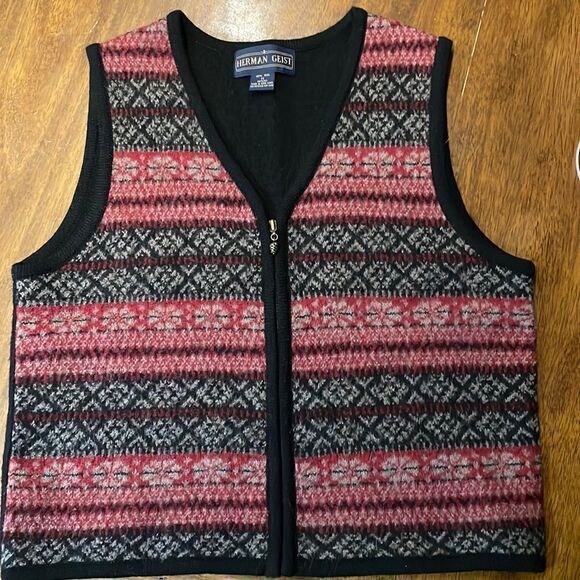 Herman Geist Wool Vest Woman’s Medium - Picture 1 of 7